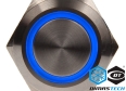 Pulsante a Pressione DimasTech®, 22 mm ID, Azione Alternata, Colore Led Blue